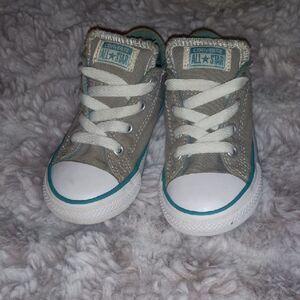 Baby Converse Gray and White Sneakers Classic Canvas Design